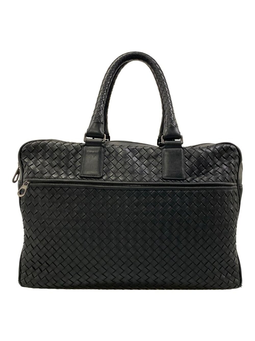 Bottega Veneta Business Bag Intrecciato Black Leather